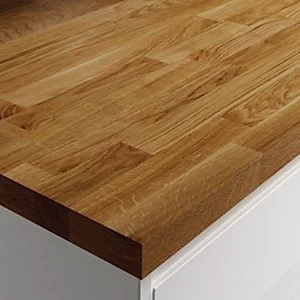 Image of Wickes Solid Wood Worktop Dark Oak 3000 x 600 x 38mm