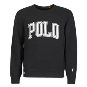 Image of Polo Ralph Lauren SWEATSHIRT COL ROND INSCIRPTION POLO ET PONY PLAYER SUR LA MANCH mens Sweatshirt in Black - Sizes EU XXL,EU S,EU M,EU XS