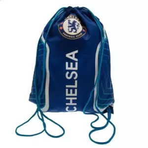 Image of Chelsea FC Flash Drawstring Bag (One Size) (Blue/White)