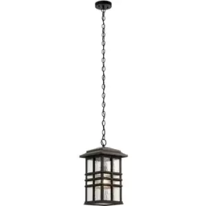 Image of Elstead Beacon Square Outdoor 1 Light Chain Lantern, Olde Bronze, IP44, E27