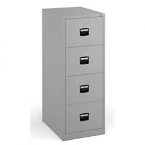 Image of Dams International Filing Cabinet with 4 Lockable Drawers DCF4G 470 x 622 x 1321mm Grey