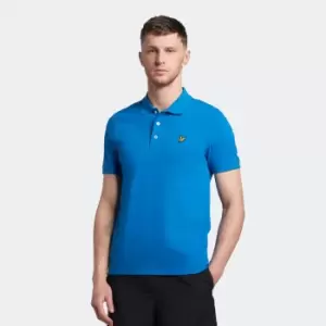 Image of Mens Plain Polo Shirt - Bright Blue - S