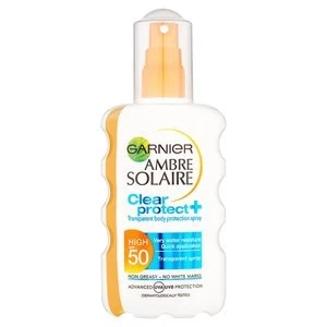 Image of Ambre Solaire Clear Protect Sun Cream Spray SPF50 200ml
