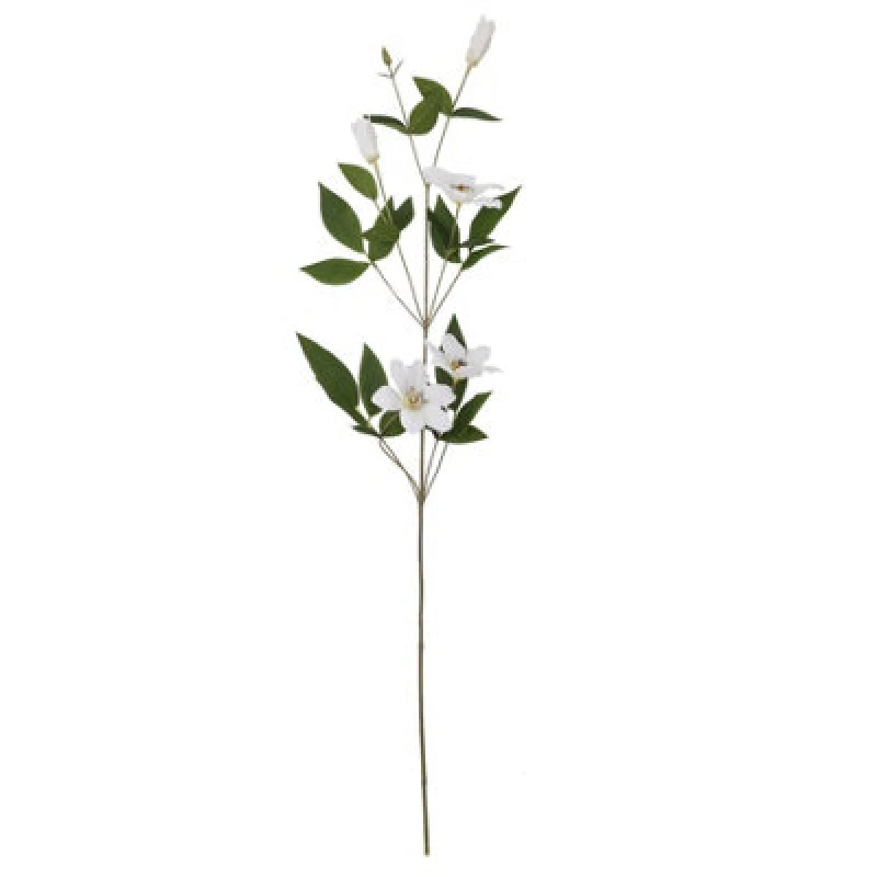 Image of Hill Interiors Florida Clematis Artificial Flower White/green (One Size)
