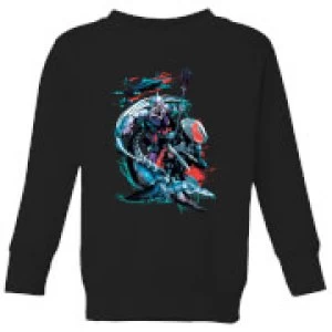 Image of Aquaman Black Manta & Ocean Master Kids Sweatshirt - Black - 9-10 Years