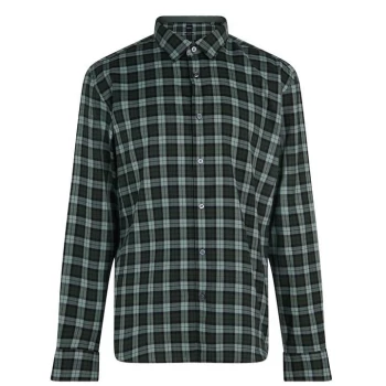 Image of Hugo Boss Reid Check Shirt Open Green Size L Men