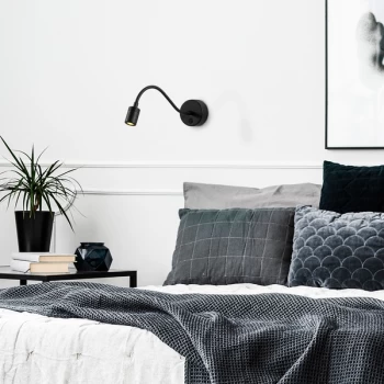 Image of Reading - 3241 Black Wall Lamp