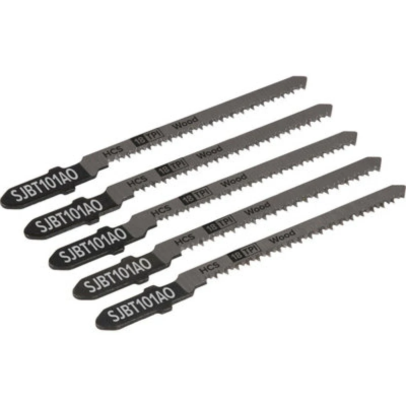 Image of Loops 5 PACK - 83mm HARDWOOD Jigsaw Blade Set - 18 TPI - Ground Taper Precision Cut Multi