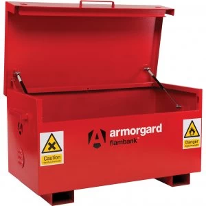 Image of Armorgard Flambank Chemical and Flammables Secure Site Storage Box 1275mm 665mm 660mm