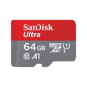 Image of SanDisk Ultra MicroSDXC UHS-I Card with Adapter - 64GB - SDSQUAB-064G-GN6MA