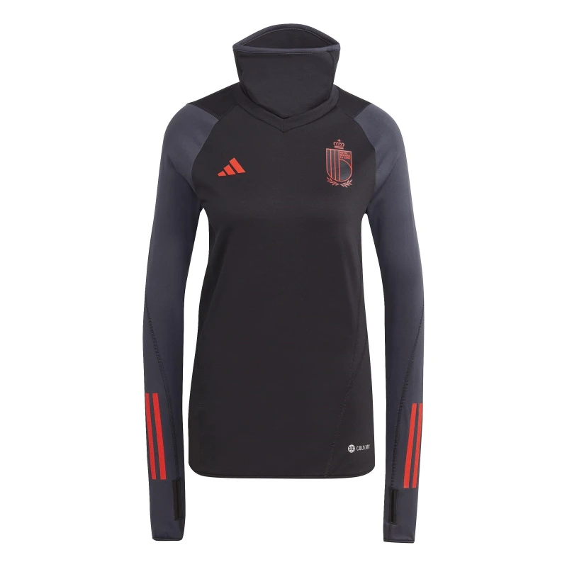 Image of adidas Belgium Tiro 23 Warm Top Womens Black female 6 (XXS)