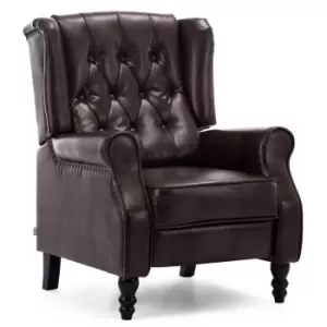 Image of Althrope Leather Recliner Chair - Brown