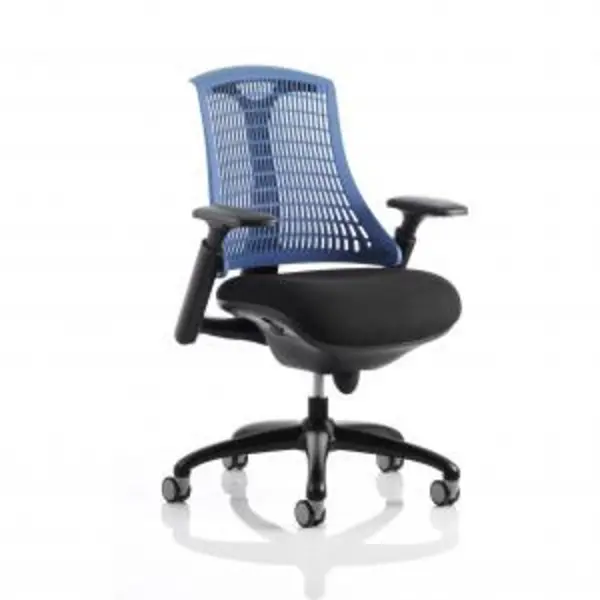 Image of Flex Chair Black Frame With Blue Back KC0076 59651DY EXR59651DY