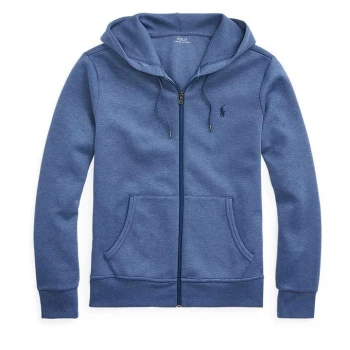 Image of POLO RALPH LAUREN Technical Full Zip Logo Hoodie - Derby Blue H