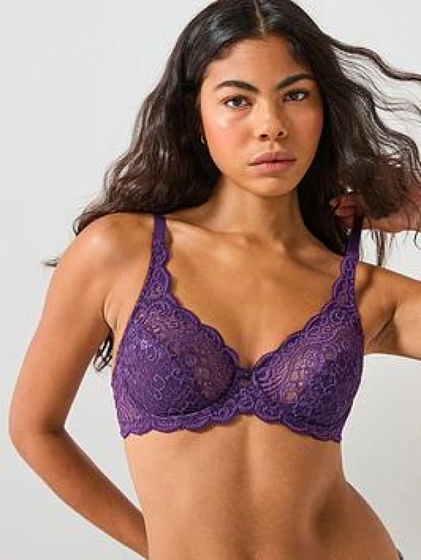Image of Triumph Amourette Full Cup Bra Dark Purple Women 32B;34B;36B;38B;32C;34C;36C;38C;34D;34DD;36DD