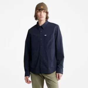 Image of Timberland Outdoor Heritage Overshirt For Men In Navy, Size S