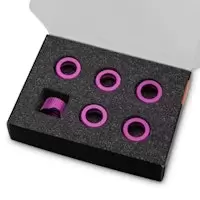 Image of EK Water Blocks EK-Quantum Torque Compression Ring 6-Pack STC 16 - Purple