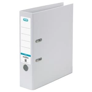 Image of Elba 70mm Lever Arch File Plastic White A4 100080902