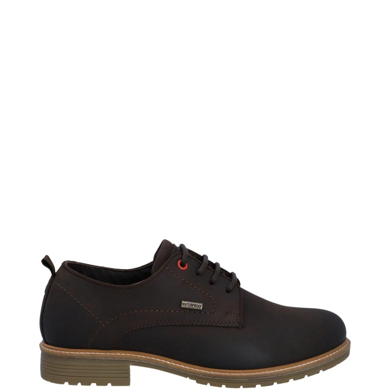 Image of Hunter Mens Jura Leather Gibson Derby Shoes UK Size 7 (EU 41) BROWN HUN130-BROWN-7