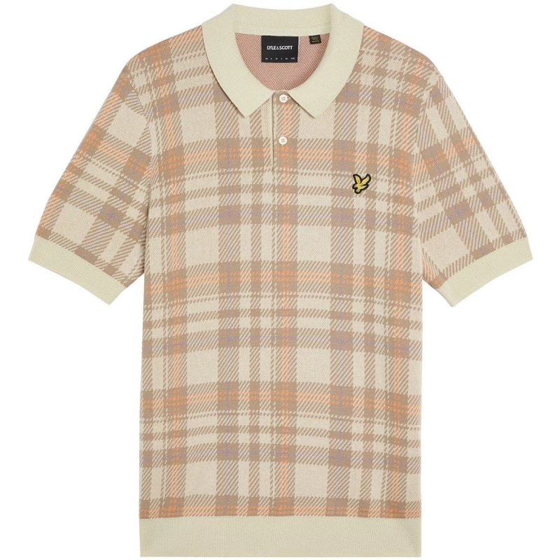 Image of Lyle and Scott Mens Tartan Knitted Top Luna X588 male XL