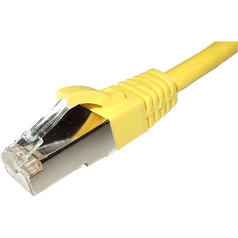 Image of Cablenet 0.3m Cat6a RJ45 Yellow S/FTP LSOH 26AWG Snagless Booted Patch