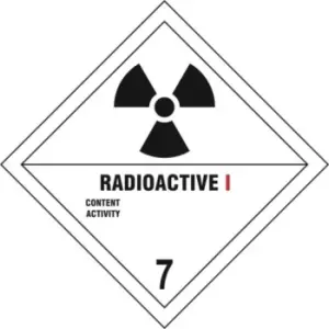 Image of Radioactive I 7 - Self Adhesive Sticky Sign Diamond (200 x 200mm)