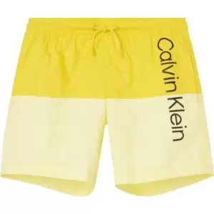 Image of Calvin Klein Colour Block Swim Shorts Junior Boys - Yellow