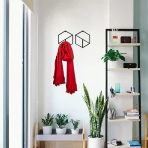 Image of Geometric Black Metal Wall Hook