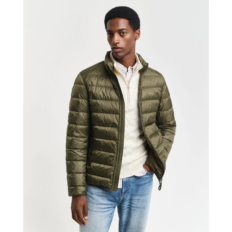 Image of Gant Light Down Jacket Green male S