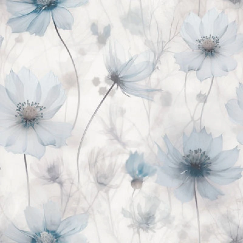 Image of Lissa Flowers Wallpaper Blue Muriva 215502