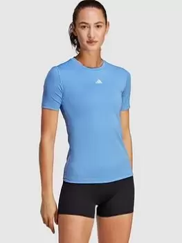 Image of Adidas Tech-Fit T-Shirt, Blue, Size L, Women