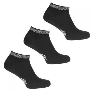Image of Umbro Umbro Logo Trainer Socks - BLACK/WHITE