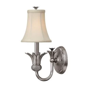 Image of 1 Light Indoor Candle Wall Light Polished Antique Nickel, E14