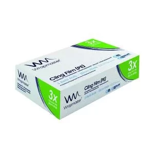 Image of Wrapmaster Cling Film Roll Refill PE 300mmx300m Pack of 3 18C67