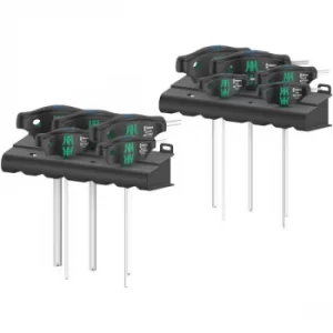 Image of Wera 05023451001 454/10 HF Set Imperial 1 T-Handle Screwdrivers He...