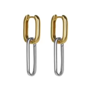 Image of Ladies Jasper Conran Jewellery Sterling Silver Two Tone Plated Earrings