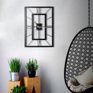 Image of November Black Decorative Metal Wall Clock