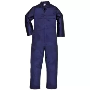 Image of Portwest Mens Euro Work Polycotton Coverall (S999) / Workwear (3XL x Regular) (Navy) - Navy