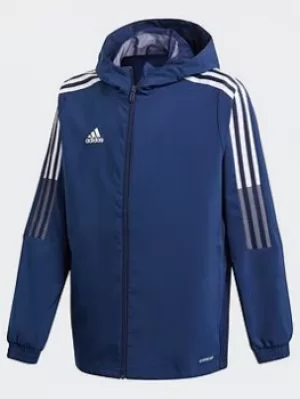 Image of Boys, adidas Tiro 21 Windbreaker, Navy, Size 5-6 Years