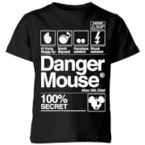 Image of Danger Mouse 100% Secret Kids T-Shirt - Black - 5-6 Years
