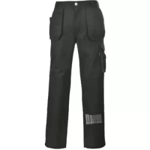 Image of Portwest Mens Slate Holster Work Trousers (S R) (Black) - Black