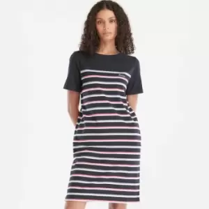 Image of Barbour Hawkins Striped Cotton Dress - UK 14