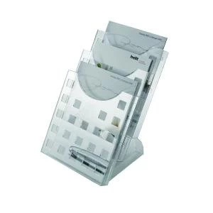 Image of Helit Desktop 3 Pocket Literature Holder A4 H61027