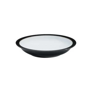 Image of Denby Jet Black Shallow Rimmed Bowl
