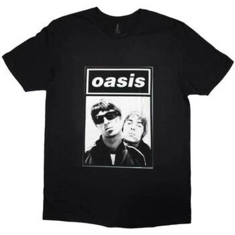 Image of Oasis Oasis Men Noel & Liam Photograph T-Shirt in Black Size: Medium Black M Male 5063574401630