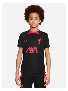 Image of Nike Liverpool Fc Junior 22/23 Strike Short Sleeved Tee, Black, Size S