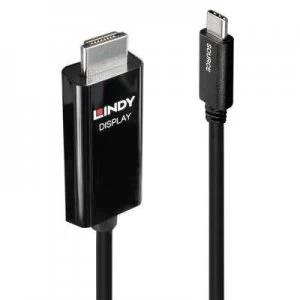 Image of Lindy 43262 video cable adapter 2m USB Type-C HDMI Type A (Standard) Black