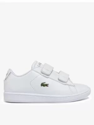 Image of Lacoste CARNABY EVO BL 21 1 SUI WHT/WHT, White, Size 7 Younger