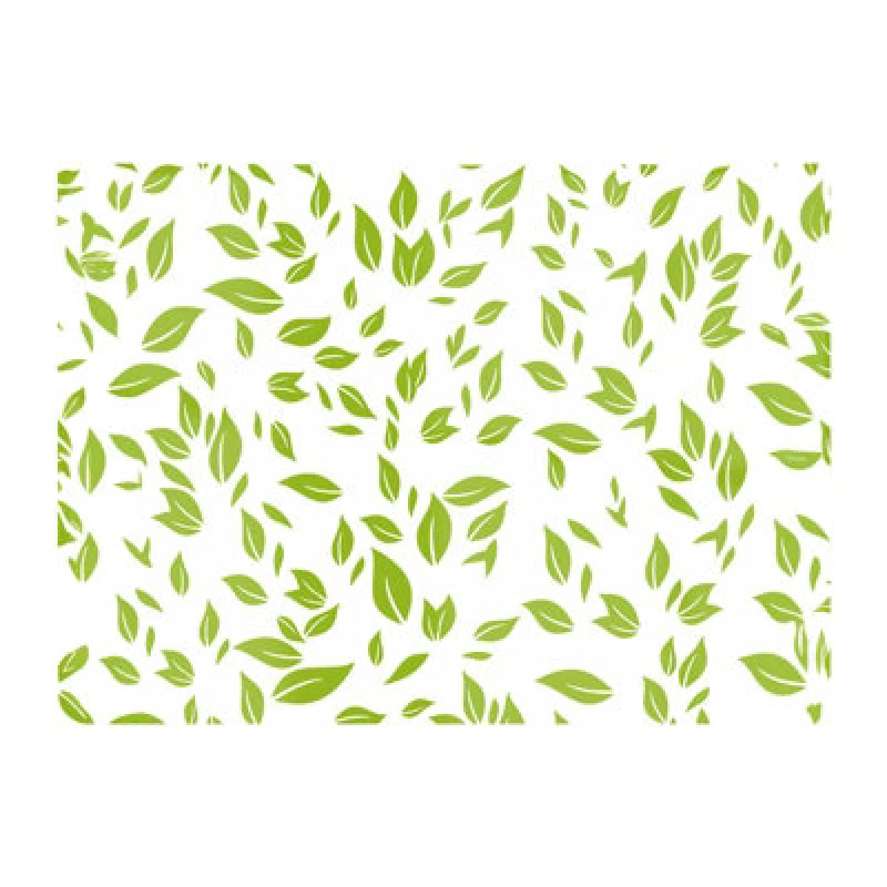 Image of Warren Reed Designer Green Leaves Glass Chopping Board