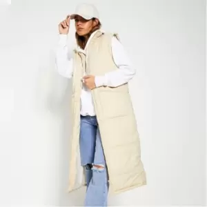 Image of I Saw It First Midi Padded Gilet - Brown
